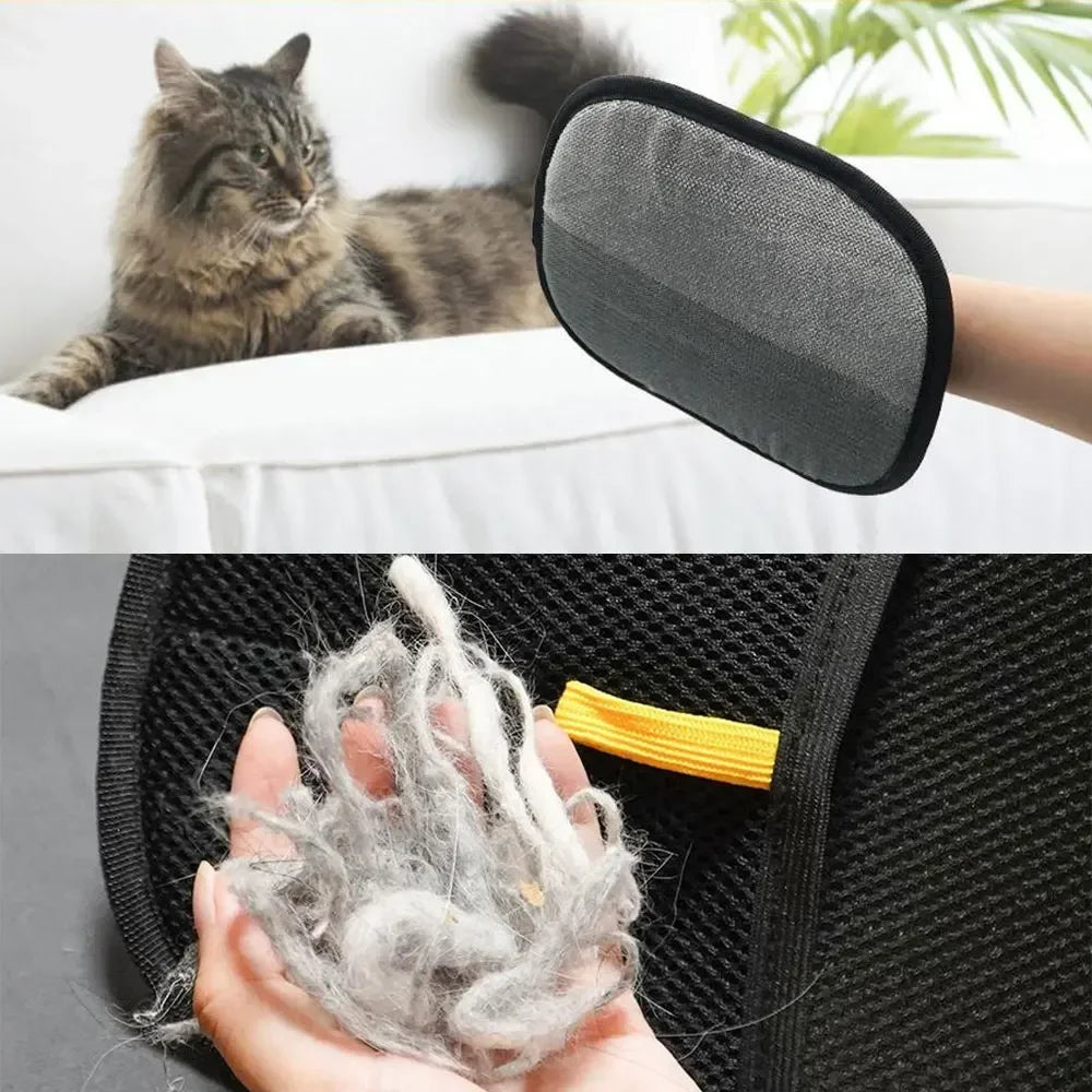 Pet Hair Removal Gloves for Dogs & Cats, Reusable Grooming Glove - edonna